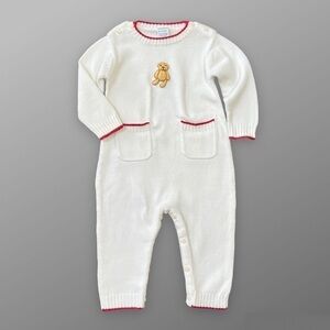 VINTAGE Gymboree Teddy Bear Sweater Romper 6-12 months